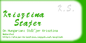 krisztina stajer business card